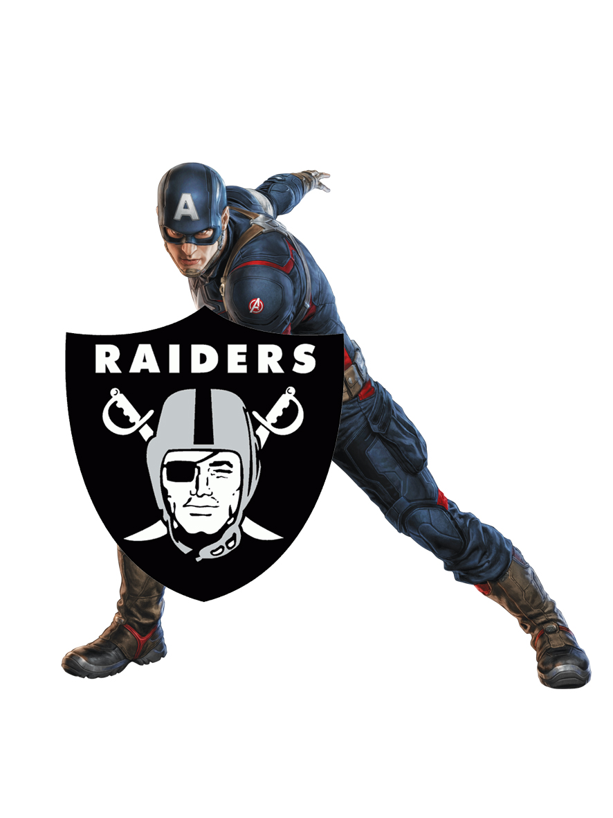 Oakland Raiders Captain America Logo vinyl decal